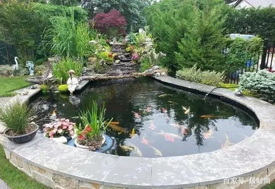 13个庭院鱼池设计,在院里建造一个假山鱼池,赏花观鱼太美了